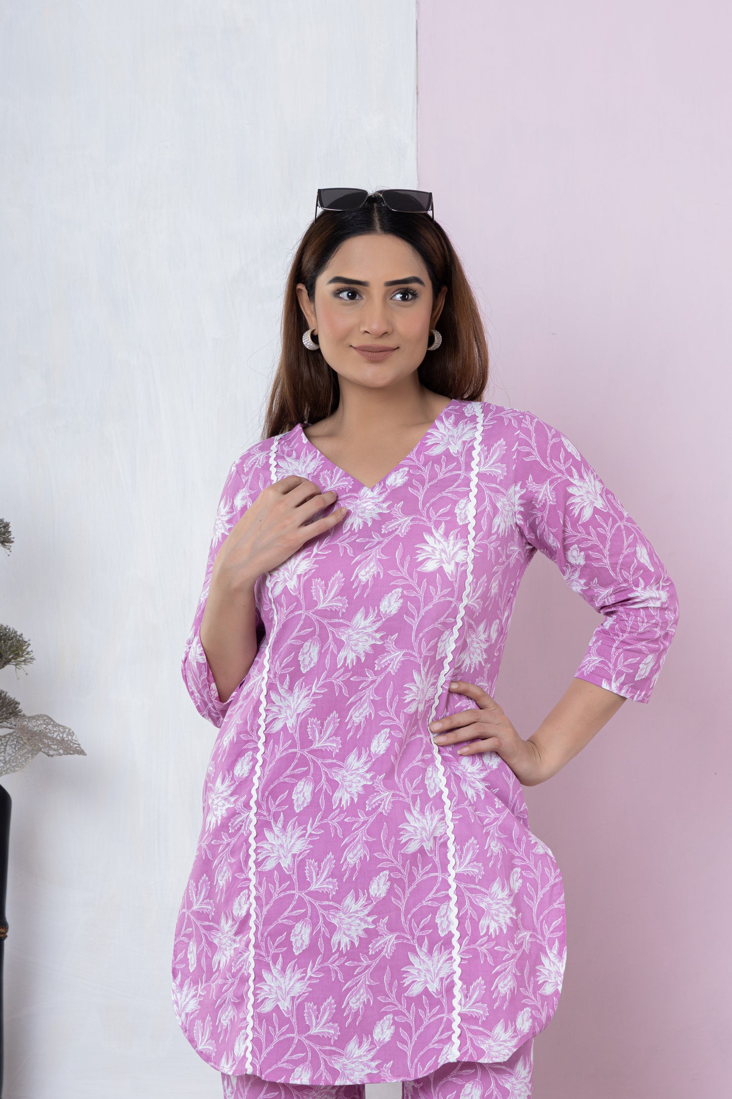 PINK PRINTED COTTON CO-ORD SET